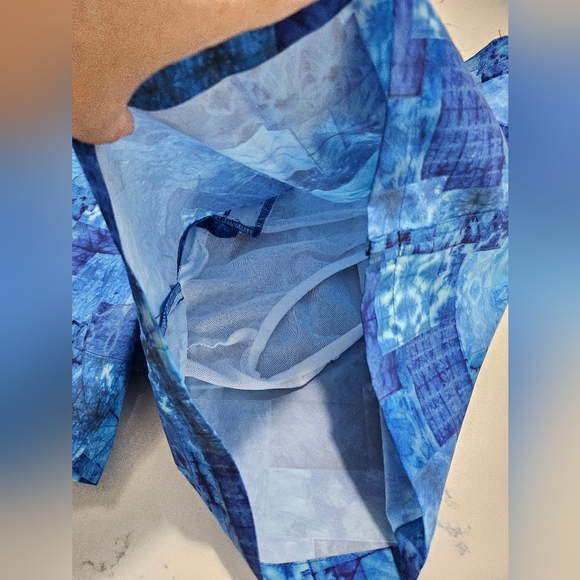 Peter Millar Crown Crafted Blue Patchwork Swim Shorts - Picture 10 of 10